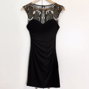 B. Smart Sequin-Mesh Cocktail Dress